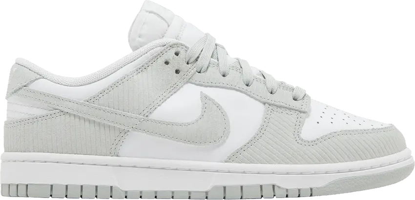  Nike Dunk Low Light Silver Corduroy (Women&#039;s)