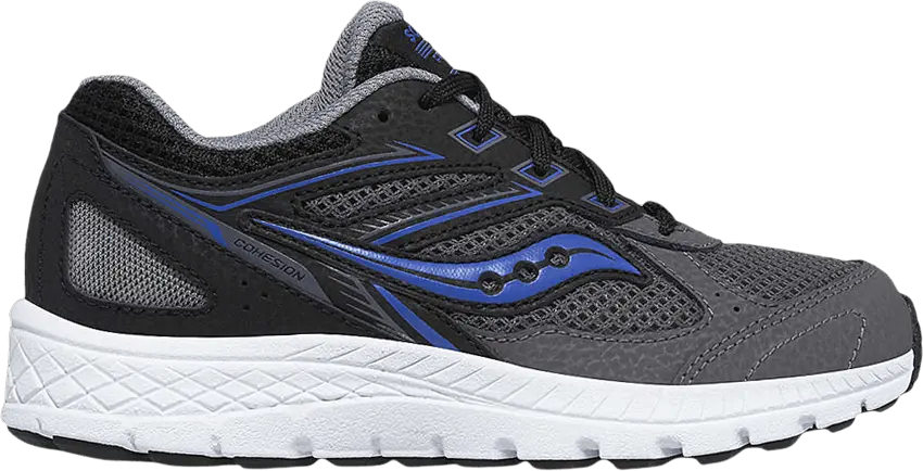  Saucony Cohesion 14 Lace Big Kid &#039;Black Grey Blue&#039;