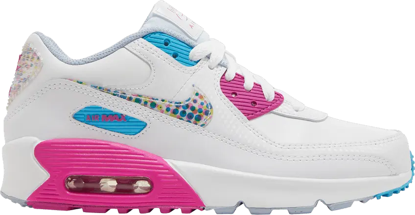  Nike Air Max 90 Leather SE GS &#039;Bright Colors!&#039;