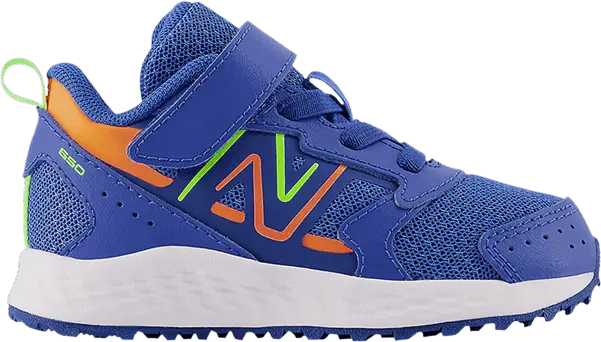  New Balance Fresh Foam 650 Bungee Lace Top Strap Toddler X-Wide &#039;Cobalt Blaze Orange&#039;