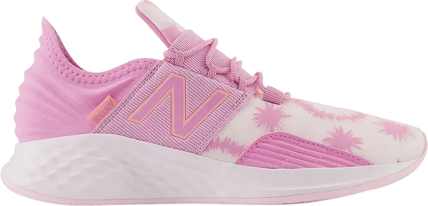  New Balance Fresh Foam Roav Big Kid Wide &#039;Raspberry Tie-Dye&#039;