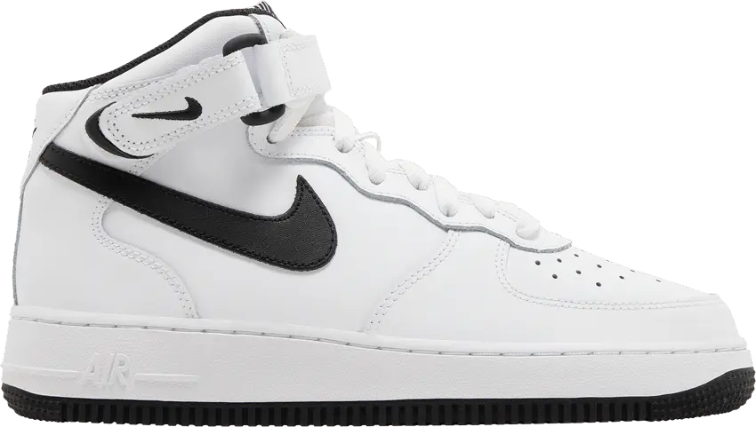  Nike Air Force 1 Mid LE GS &#039;White Black&#039;