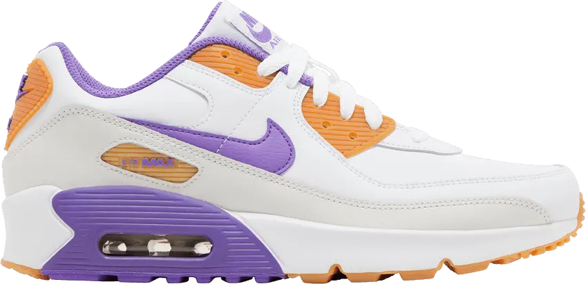  Nike Air Max 90 Leather GS &#039;White Action Grape&#039;