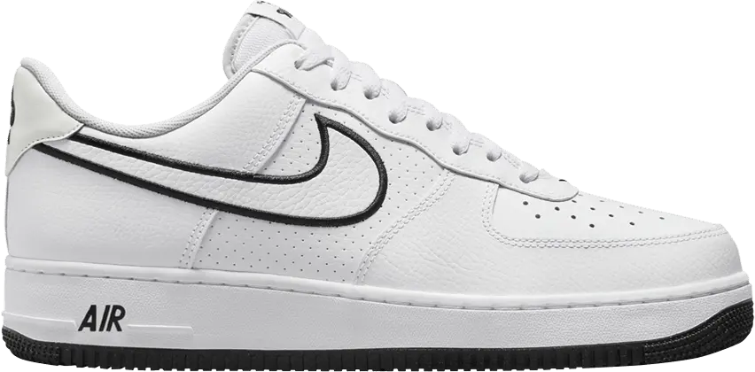  Nike Air Force 1 &#039;07 &#039;Embroidered Swoosh - White Black&#039;