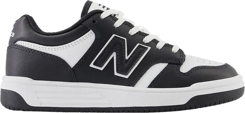  New Balance 480 Little Kid &#039;Black White&#039;