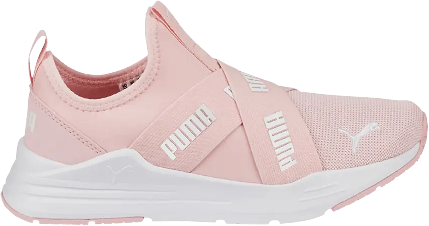  Puma Wired Run Slip-On Big Kid &#039;Almond Blossom White&#039;