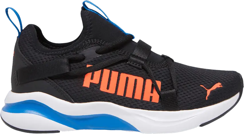  Puma SoftRide Rift Pop Big Kid &#039;Black Hot Heat&#039;