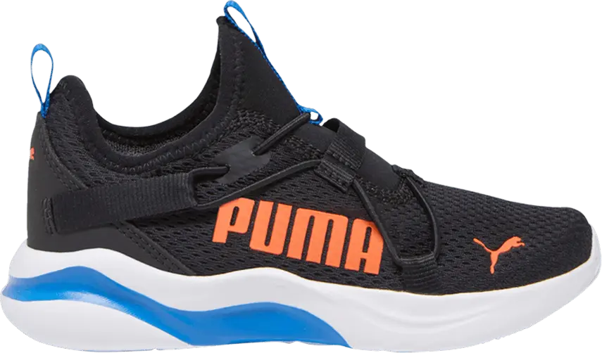  Puma SoftRide Rift Pop Little Kid &#039;Black Hot Heat&#039;