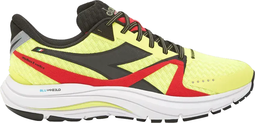 Diadora Mythos Blushield 8 Vortice &#039;Yellow Fluorescent Fiery Red&#039;