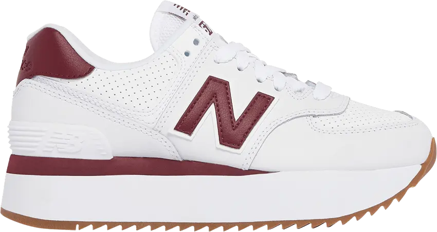  New Balance Wmns 574+ &#039;White Burgundy&#039;