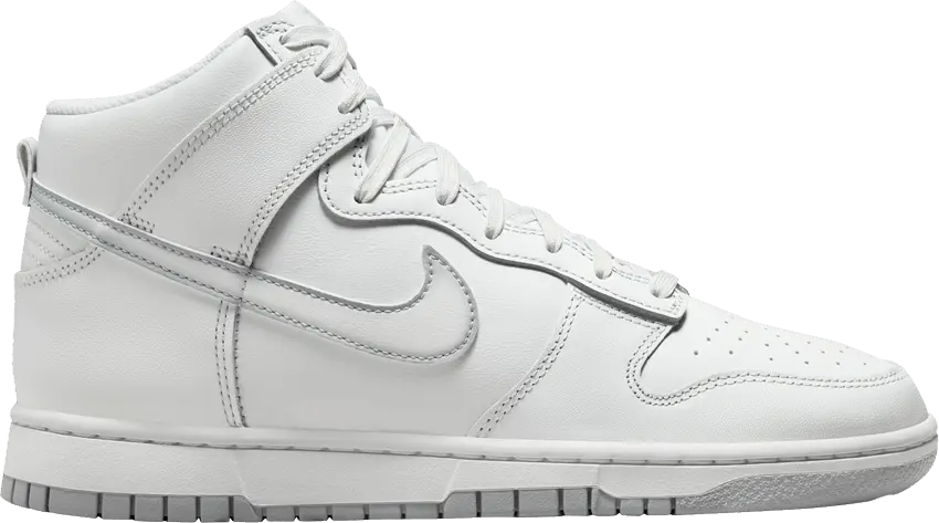  Nike Dunk High Airbrush Swoosh White Wolf Grey