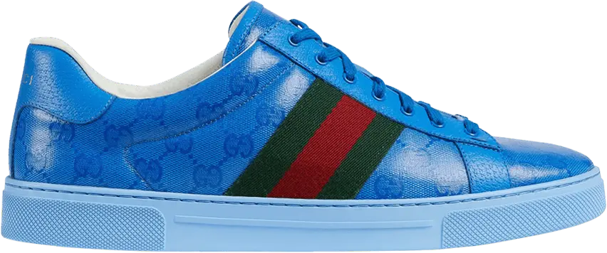  Gucci Ace &#039;GG Crystal Canvas - Blue&#039;