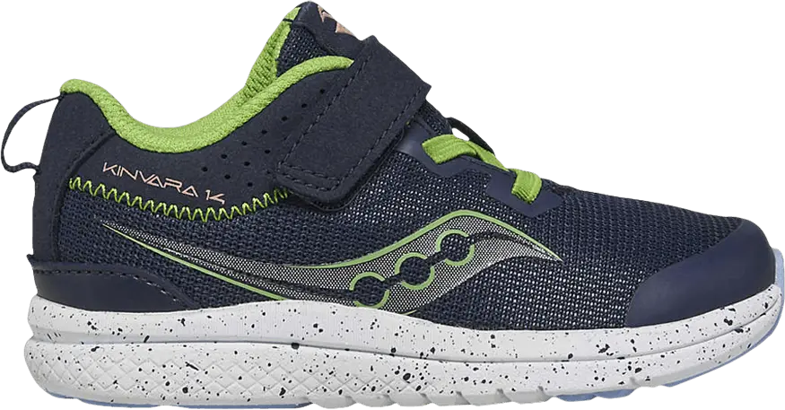  Saucony Kinvara 14 A/C Little Kid &#039;Navy Green&#039;