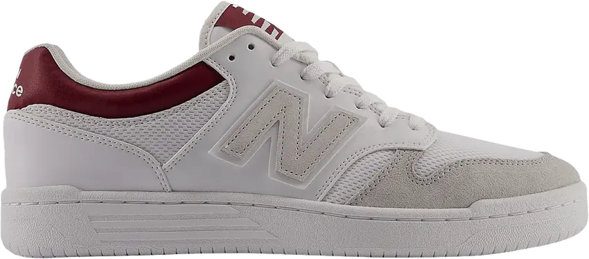  New Balance 480 &#039;White Classic Crimson&#039;