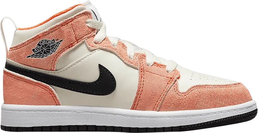  Jordan 1 Mid SE Orange Suede (PS)