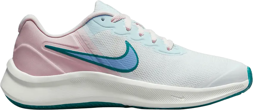  Nike Star Runner 3 GS &#039;White Pink Mineral Teal&#039;