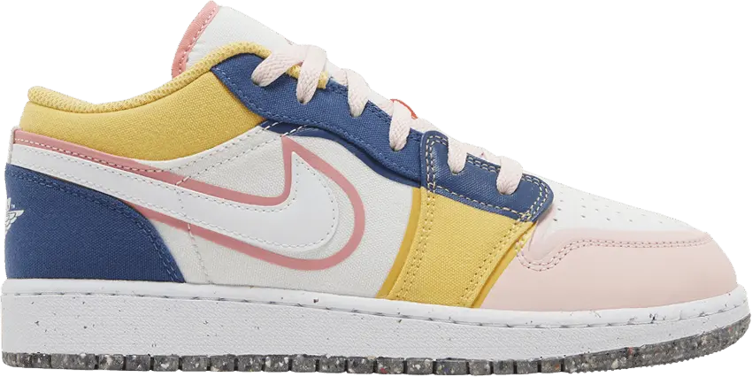  Jordan 1 Low SE Multi Canvas (GS)