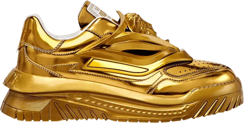 Versace Odissea Caged Rubber Medusa Sneaker &#039;Metallic Gold&#039;