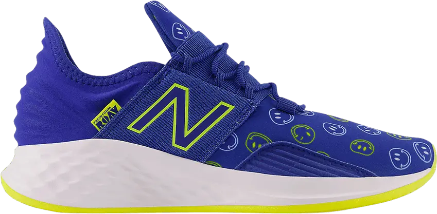  New Balance Fresh Foam Roav Big Kid Wide &#039;Team Royal Smiley&#039;