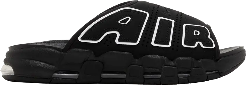 Nike Air More Uptempo Slide &#039;Black - Grey Sole&#039;