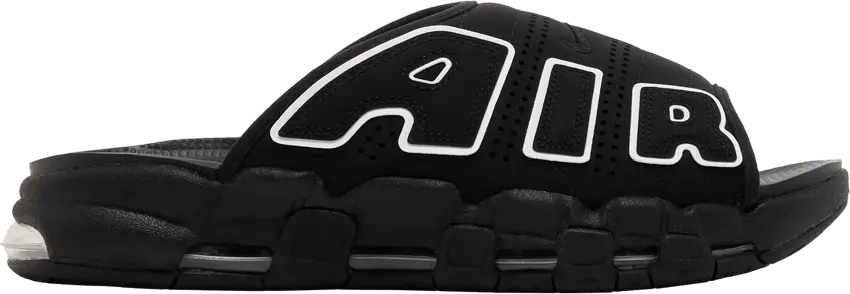  Nike Air More Uptempo Slide &#039;Black - Grey Sole&#039;