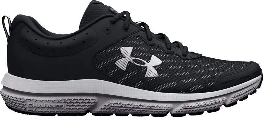  Under Armour Charged Assert 10 6E Wide &#039;Black White&#039;