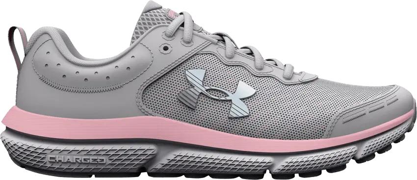  Under Armour Assert 10 AC GS Wide &#039;Halo Grey Pink Sugar&#039;