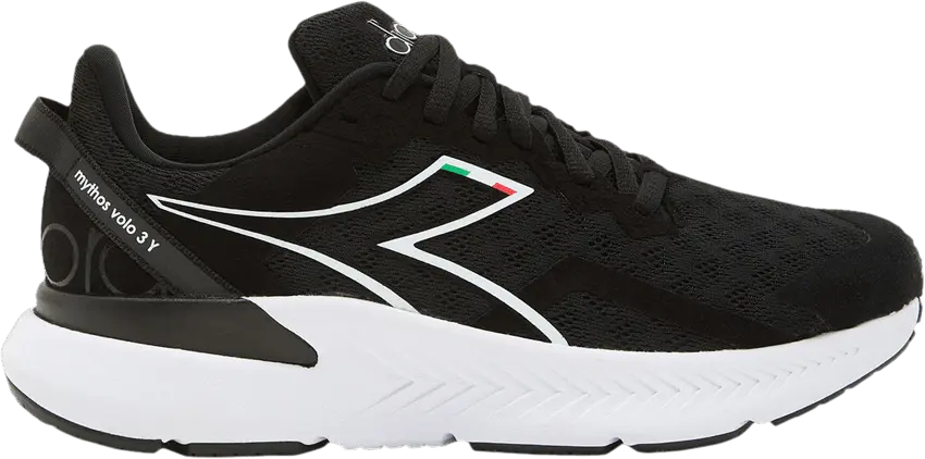 Diadora Mythos Volo 3 Big Kid &#039;Black White&#039;